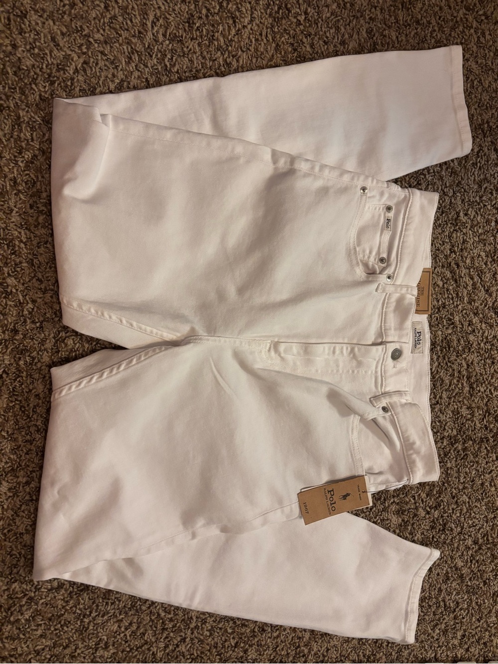 Polo by Ralph Lauren White Straight-Leg Jeans